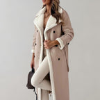 Vrouwen Elegante Winterjas Van Zachte Polyester Met Flatterende Pasvorm