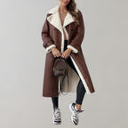 Vrouwen Elegante Winterjas Van Zachte Polyester Met Flatterende Pasvorm