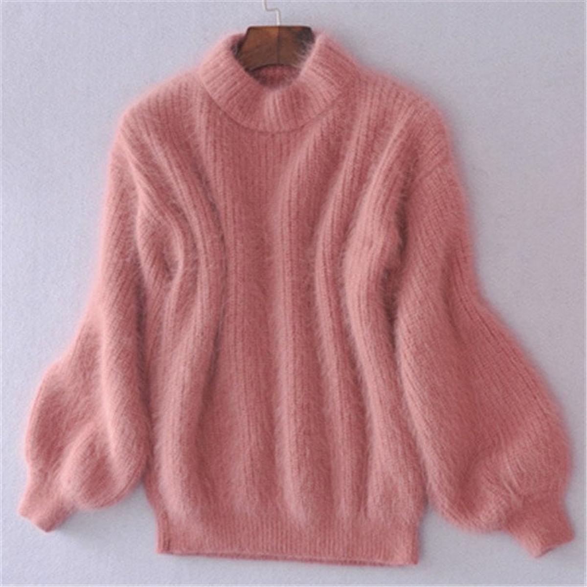 Warme Mohair Coltrui met Lantaenmouwen