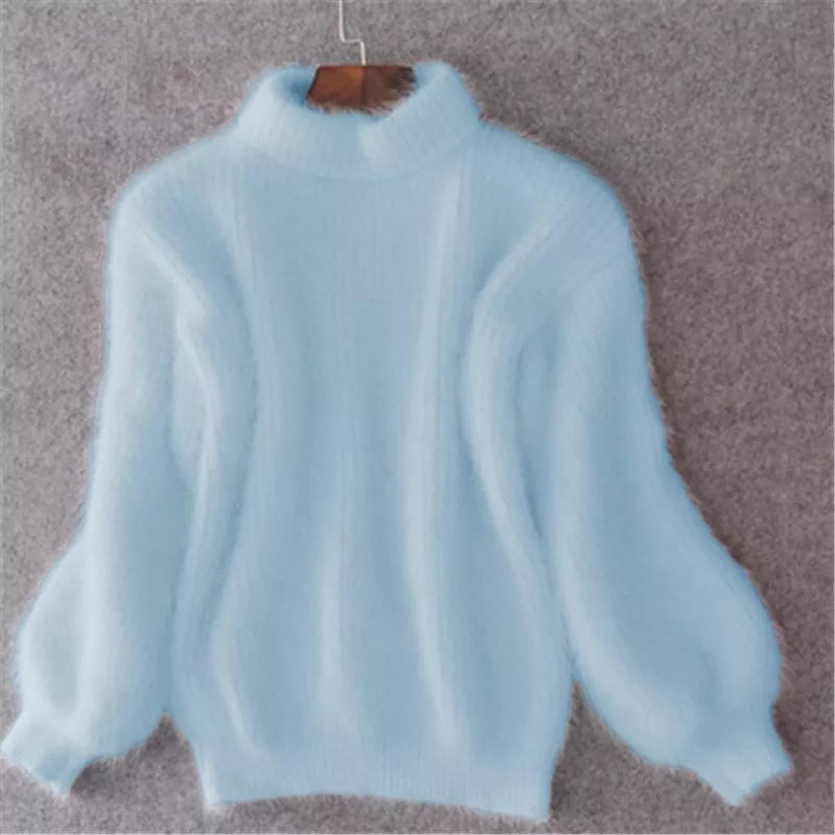 Warme Mohair Coltrui met Lantaenmouwen