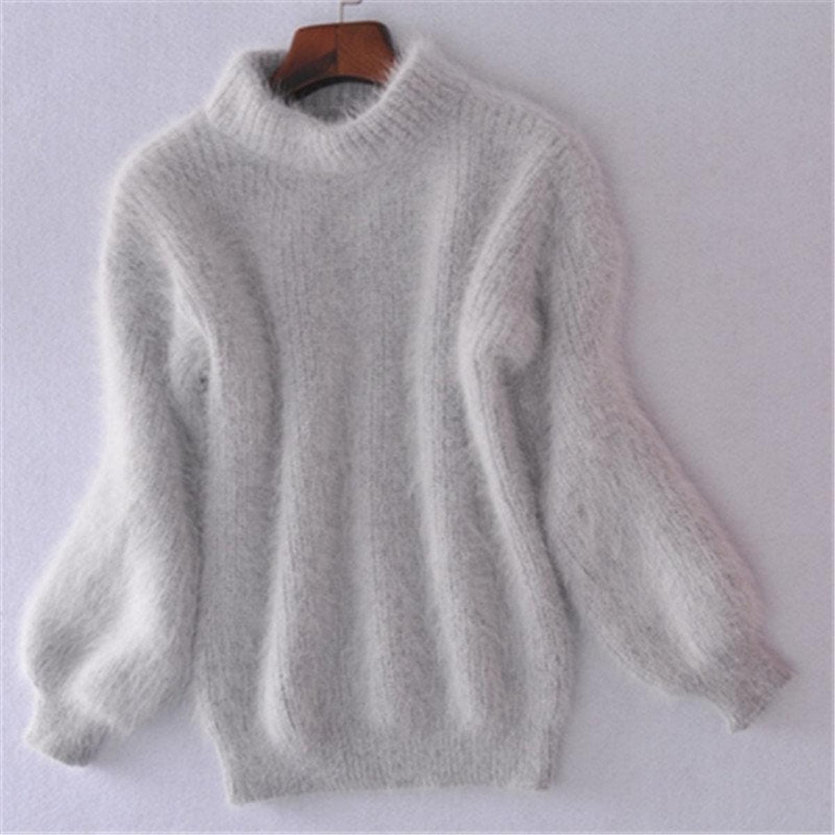 Warme Mohair Coltrui met Lantaenmouwen