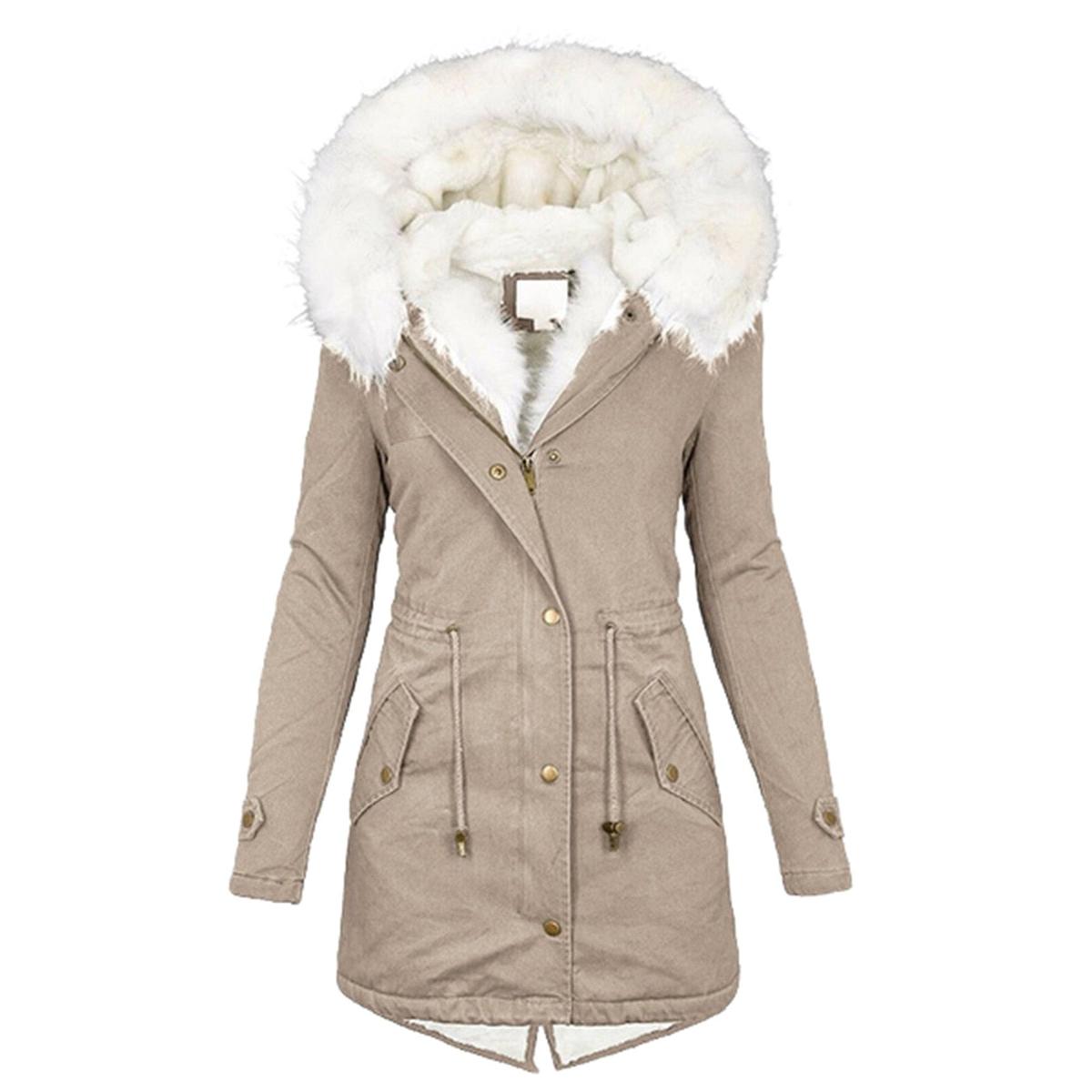 Warme en Water Afstotende Winterjas Met Fleece Voering Voor Dames