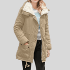 Waterafstotende Dames Parka Met Pluche Voering En Verstelbare Taille