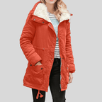 Waterafstotende Dames Parka Met Pluche Voering En Verstelbare Taille
