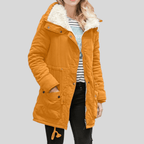 Waterafstotende Dames Parka Met Pluche Voering En Verstelbare Taille