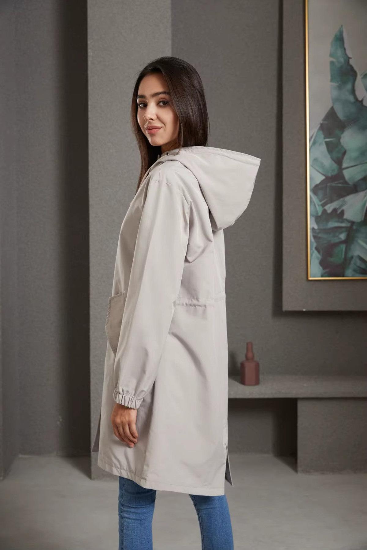 Waterdichte Capuchon Trenchcoat Tussenjas