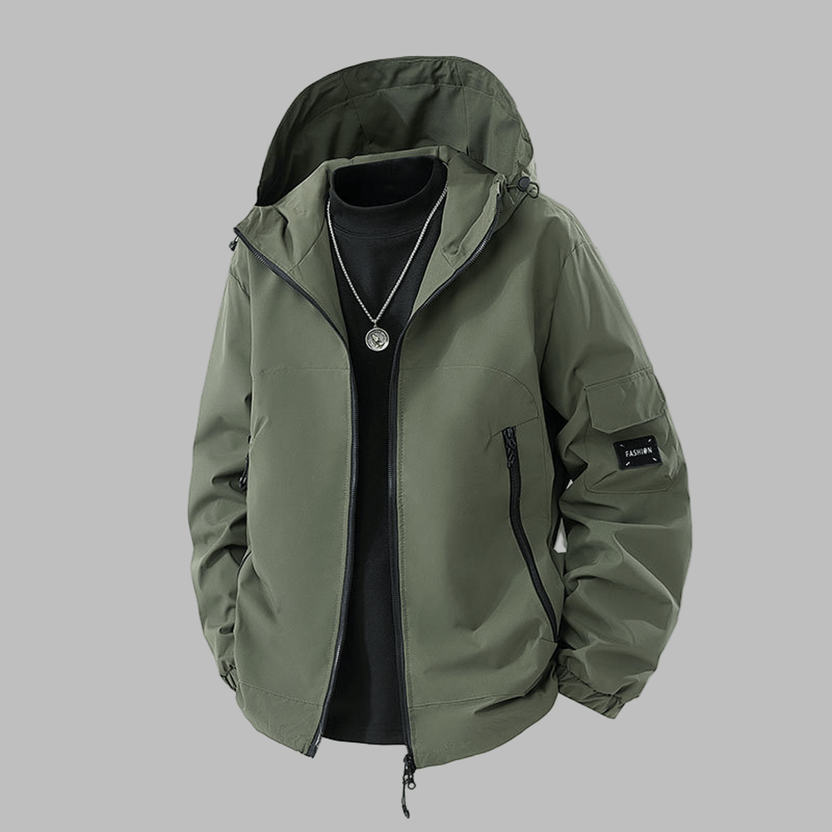 Waterdichte Casual Hoodie-Jack met Ritszakken