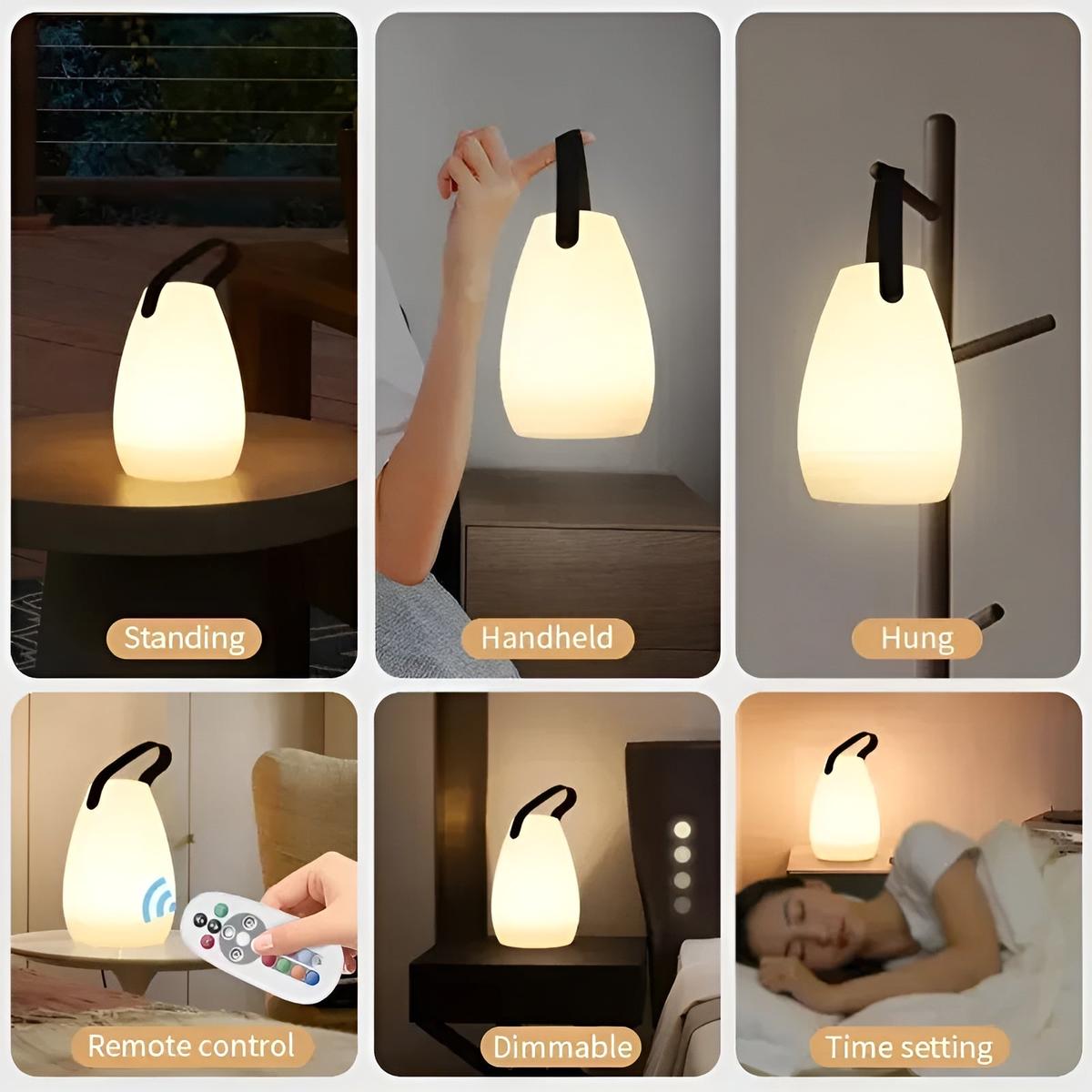 Waterdichte Draadloze LED Tafellamp voor Binnen en Buiten