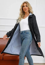 Waterdichte Lange Regenjas Voor Dames