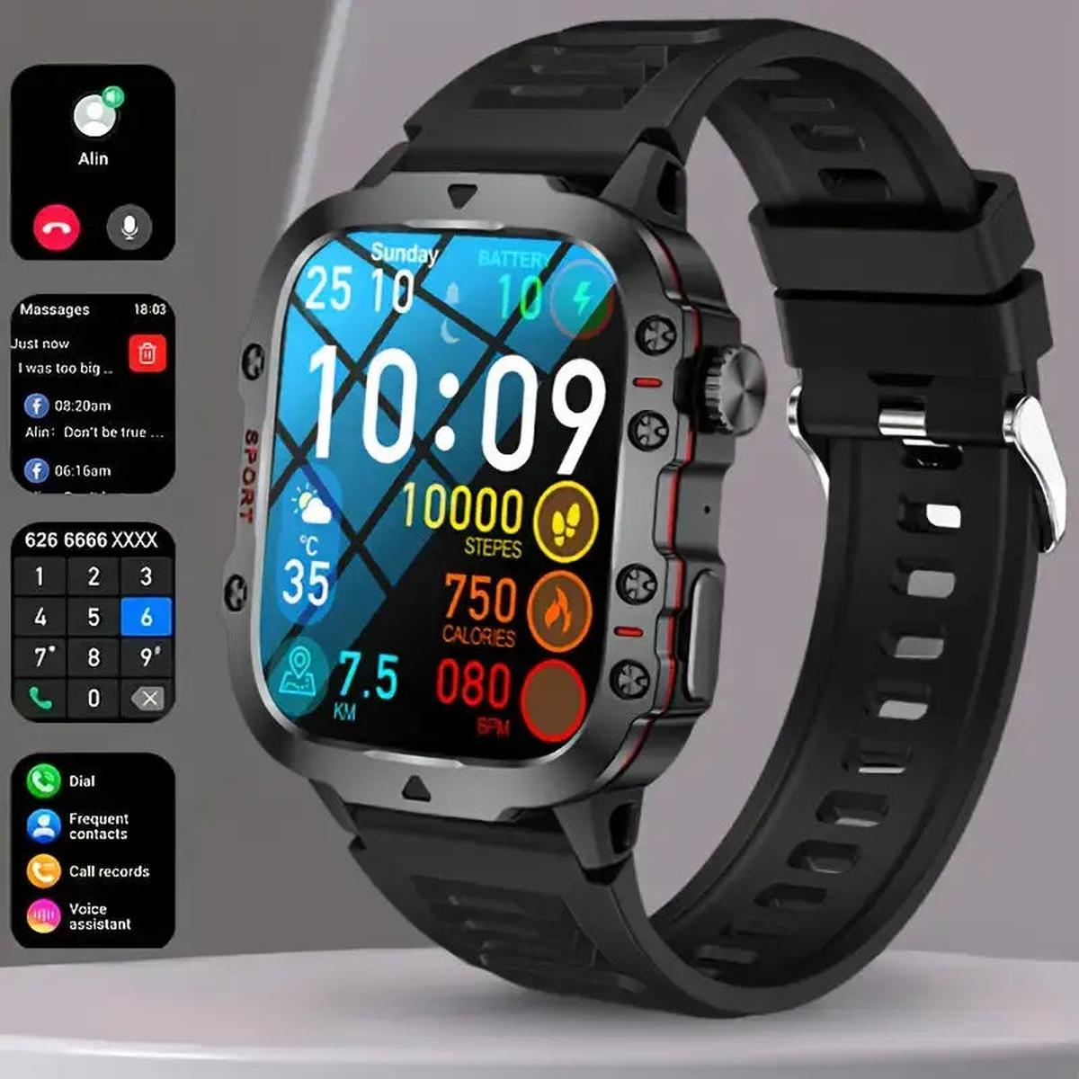 Waterdichte Outdoor Smartwatch met Gezondheidsmonitoring