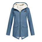 Waterdichte Trenchcoat Met Fleecevoering En Capuchon Voor Dames