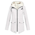 Waterdichte Trenchcoat Met Fleecevoering En Capuchon Voor Dames