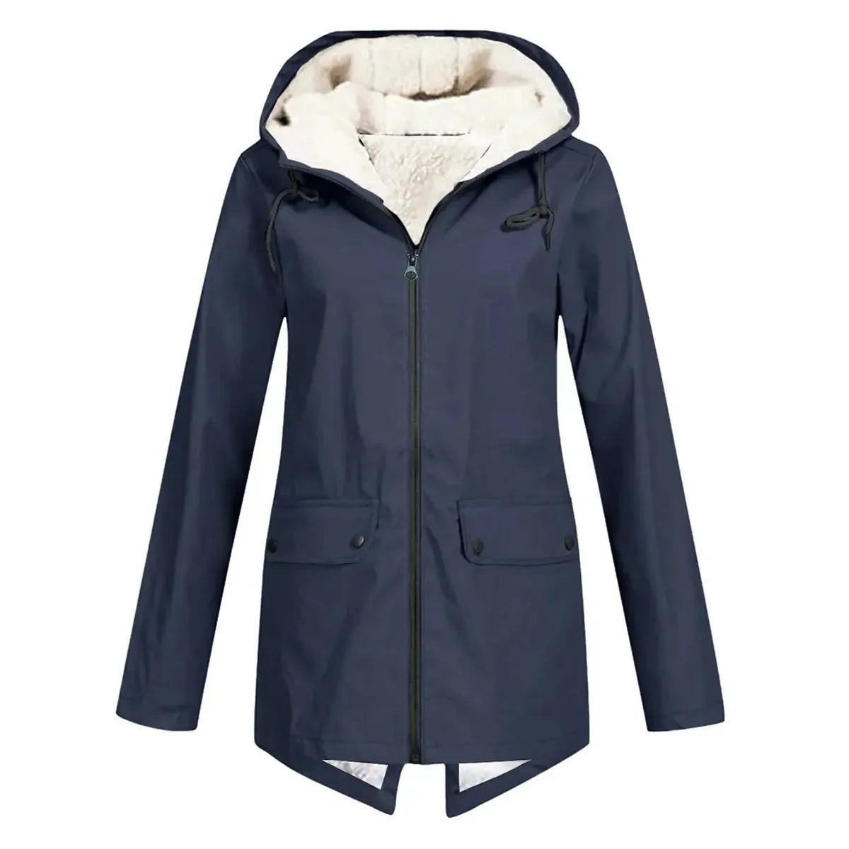 Waterdichte Trenchcoat Met Fleecevoering En Capuchon Voor Dames