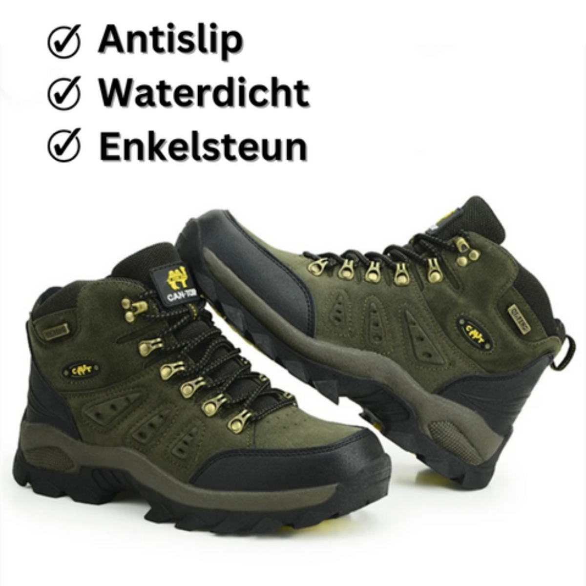 Waterdichte Wandelschoenen Heren - Orthopedische Steun & Antislip Zool