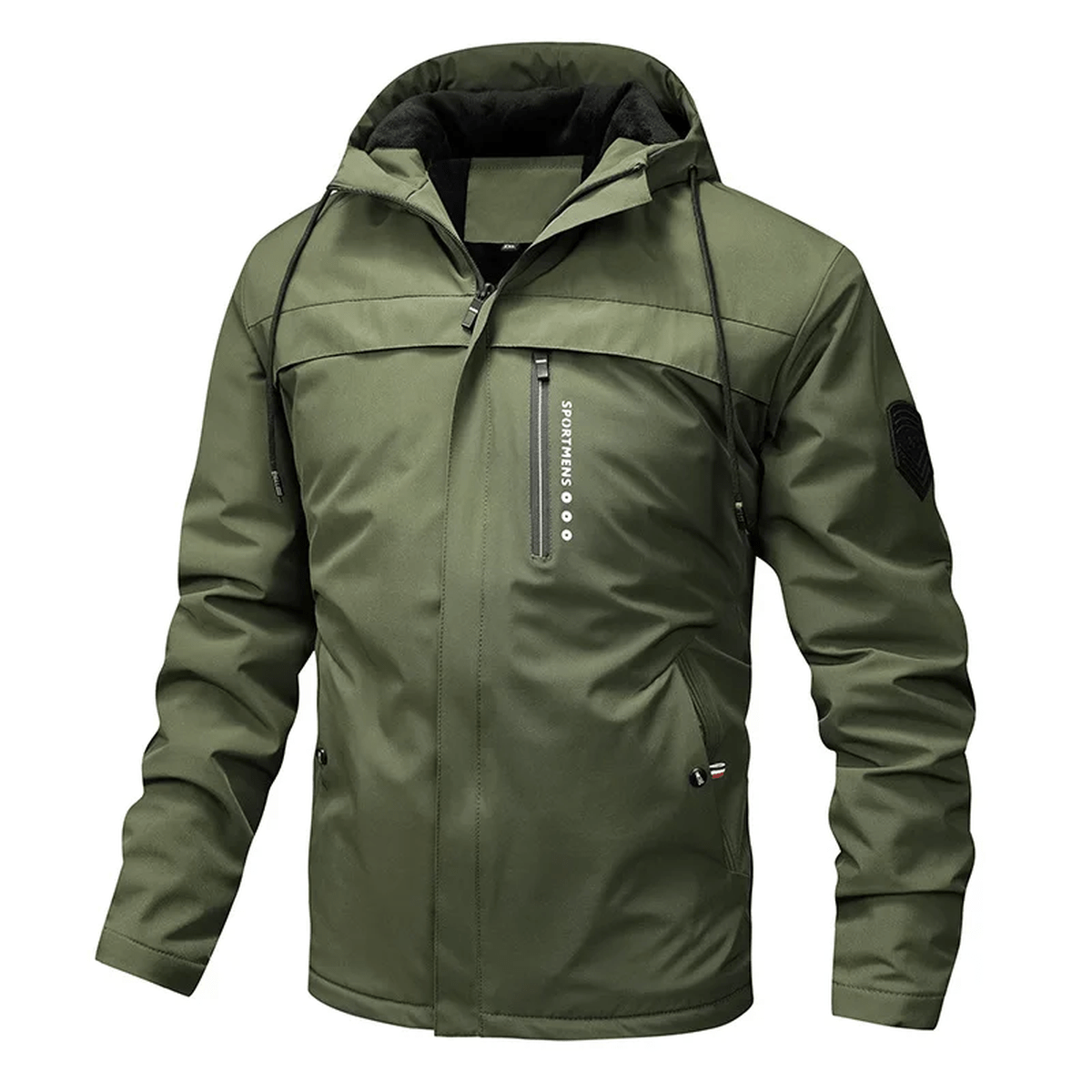 Waterdichte Winddichte Jas met Fleece-Voering in de Capuchon