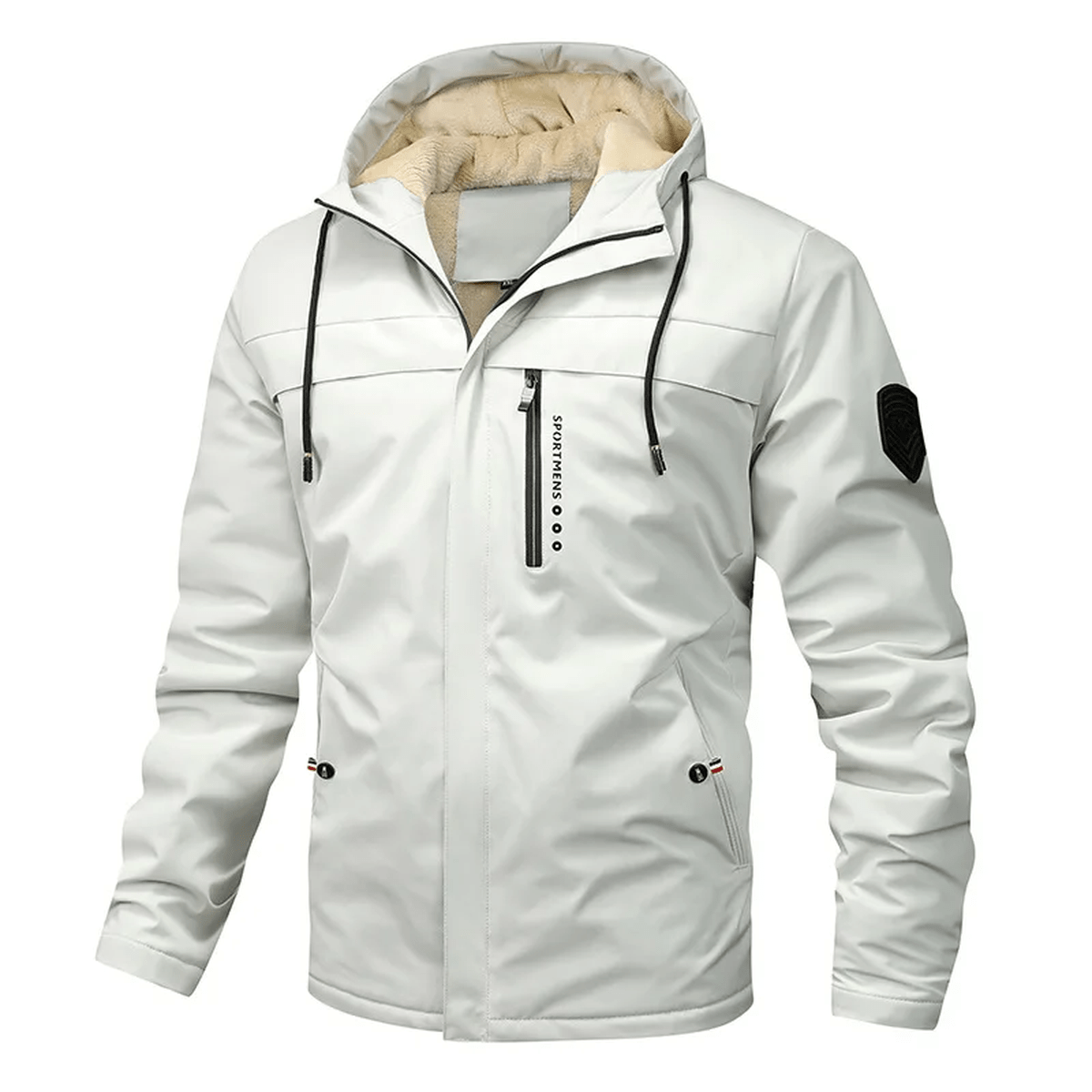 Waterdichte Winddichte Jas met Fleece-Voering in de Capuchon
