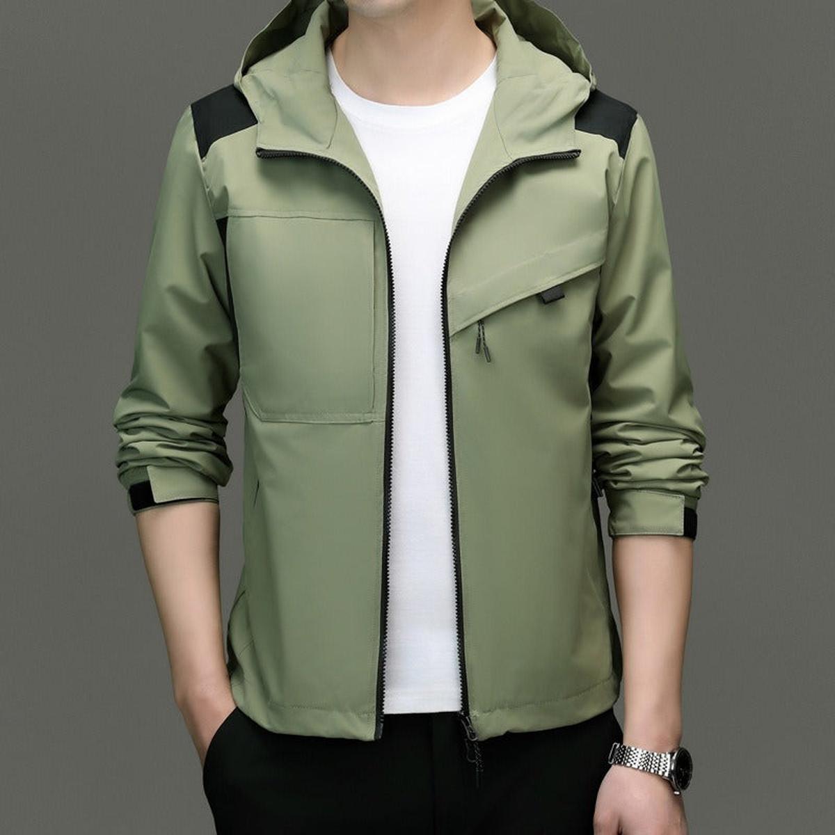 Weerbestendige Regenjas Met Capuchon Comfortabele Fit Voor Heren