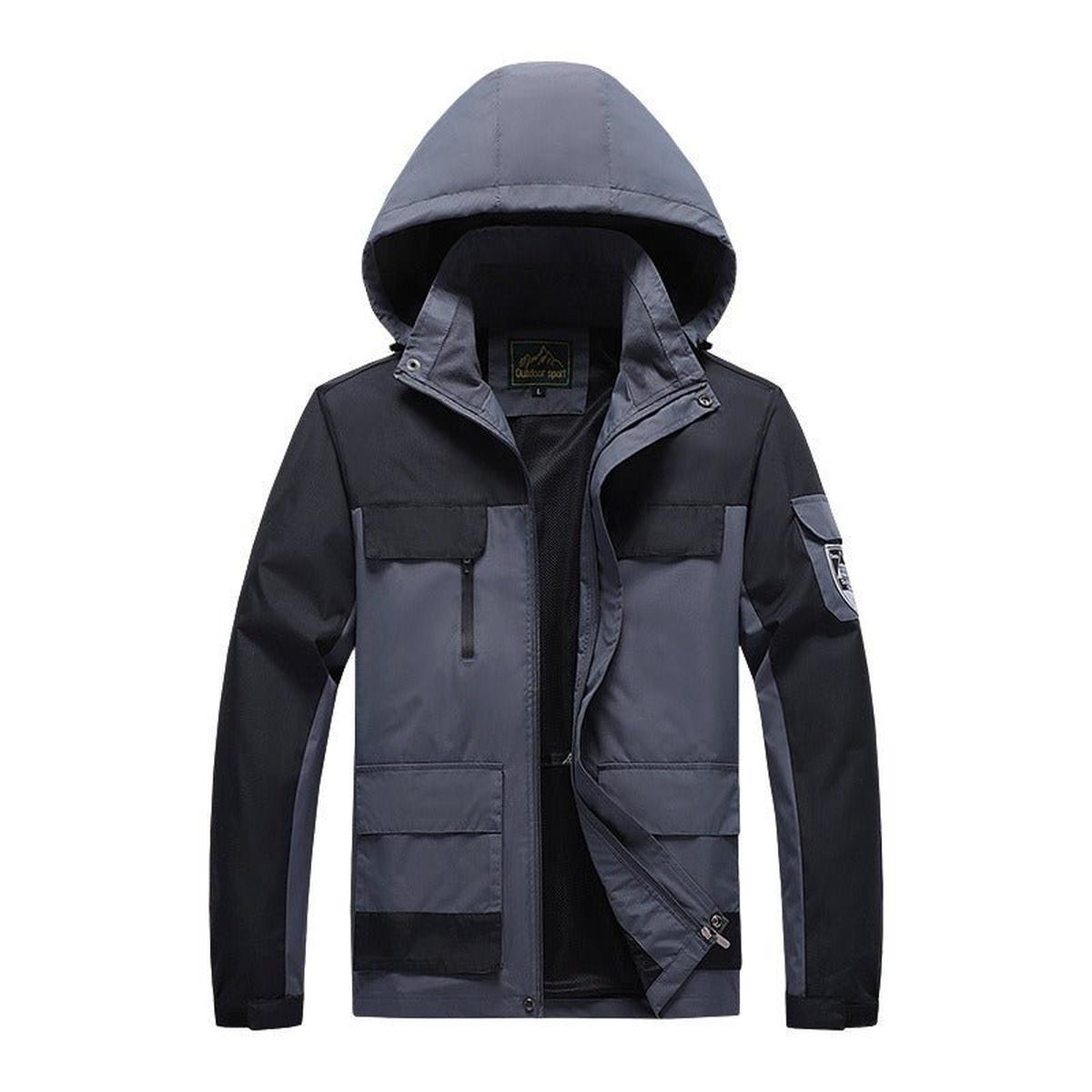 Winddichte Ademende Utility Jacket met Zakjes