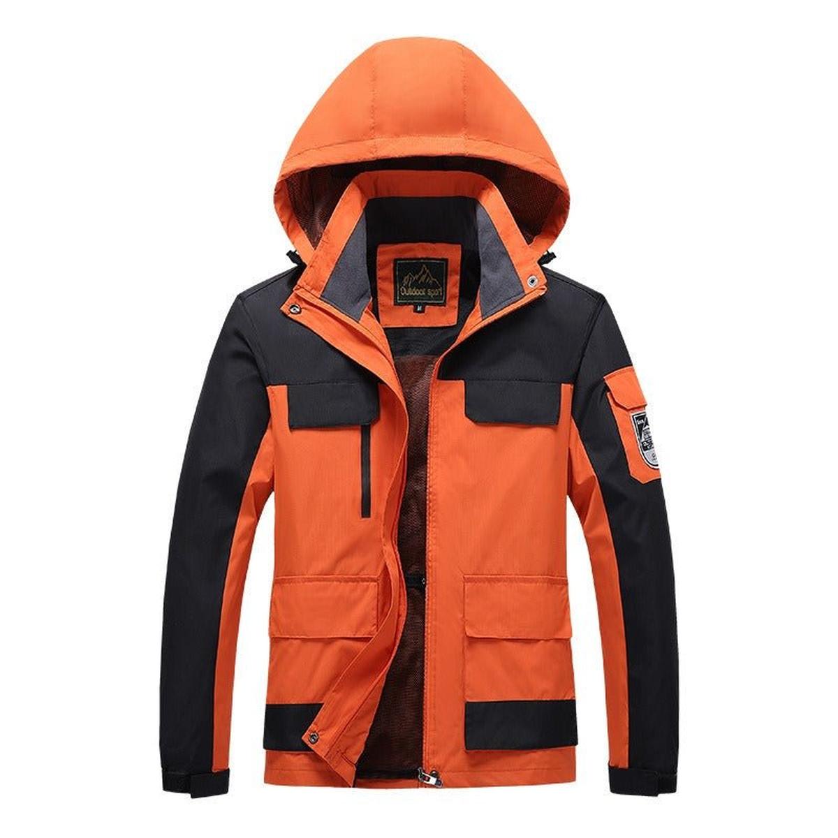 Winddichte Ademende Utility Jacket met Zakjes
