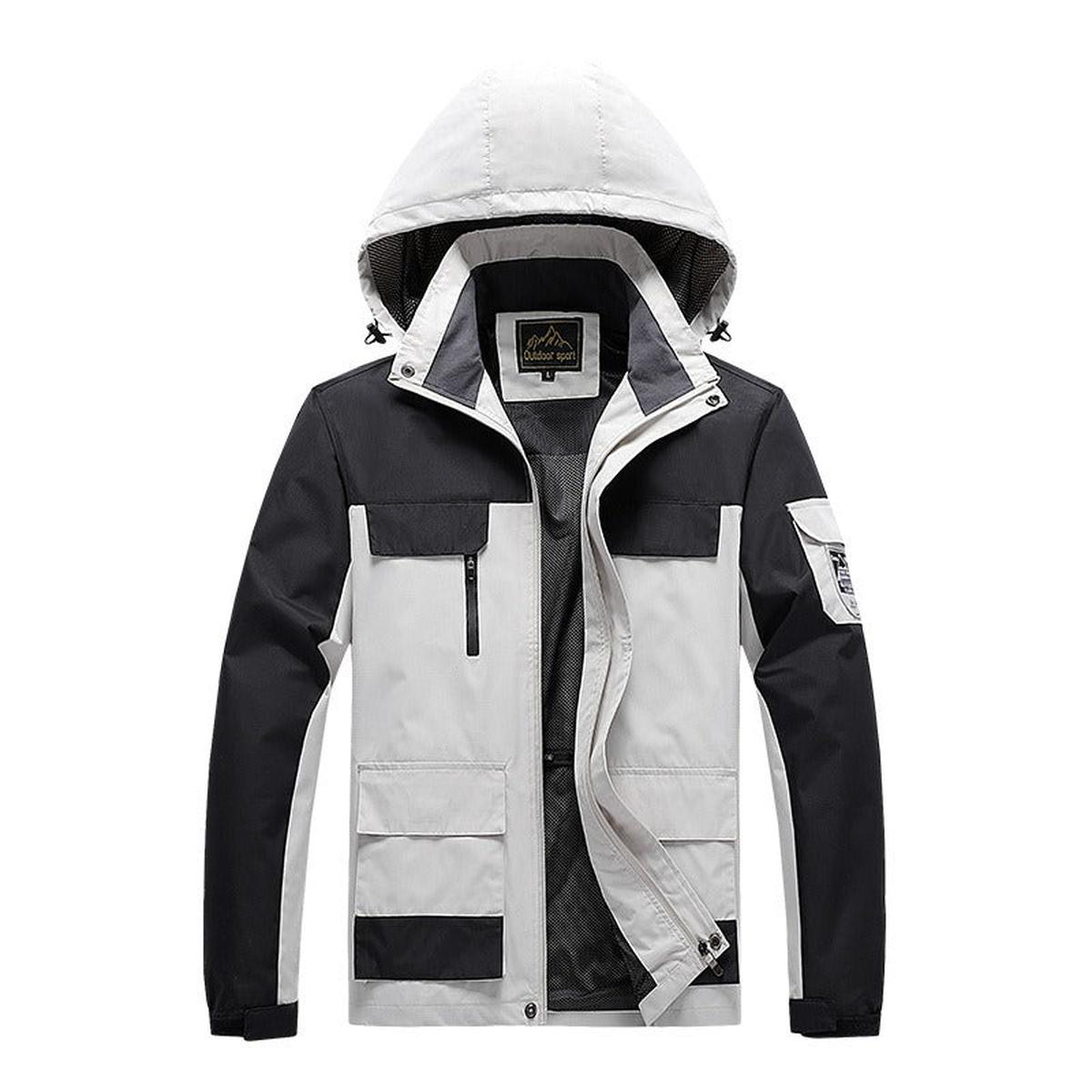Winddichte Ademende Utility Jacket met Zakjes