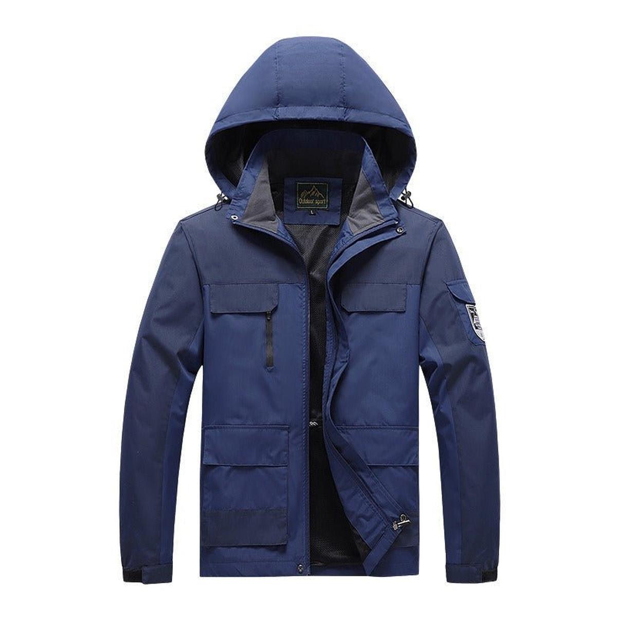 Winddichte Ademende Utility Jacket met Zakjes