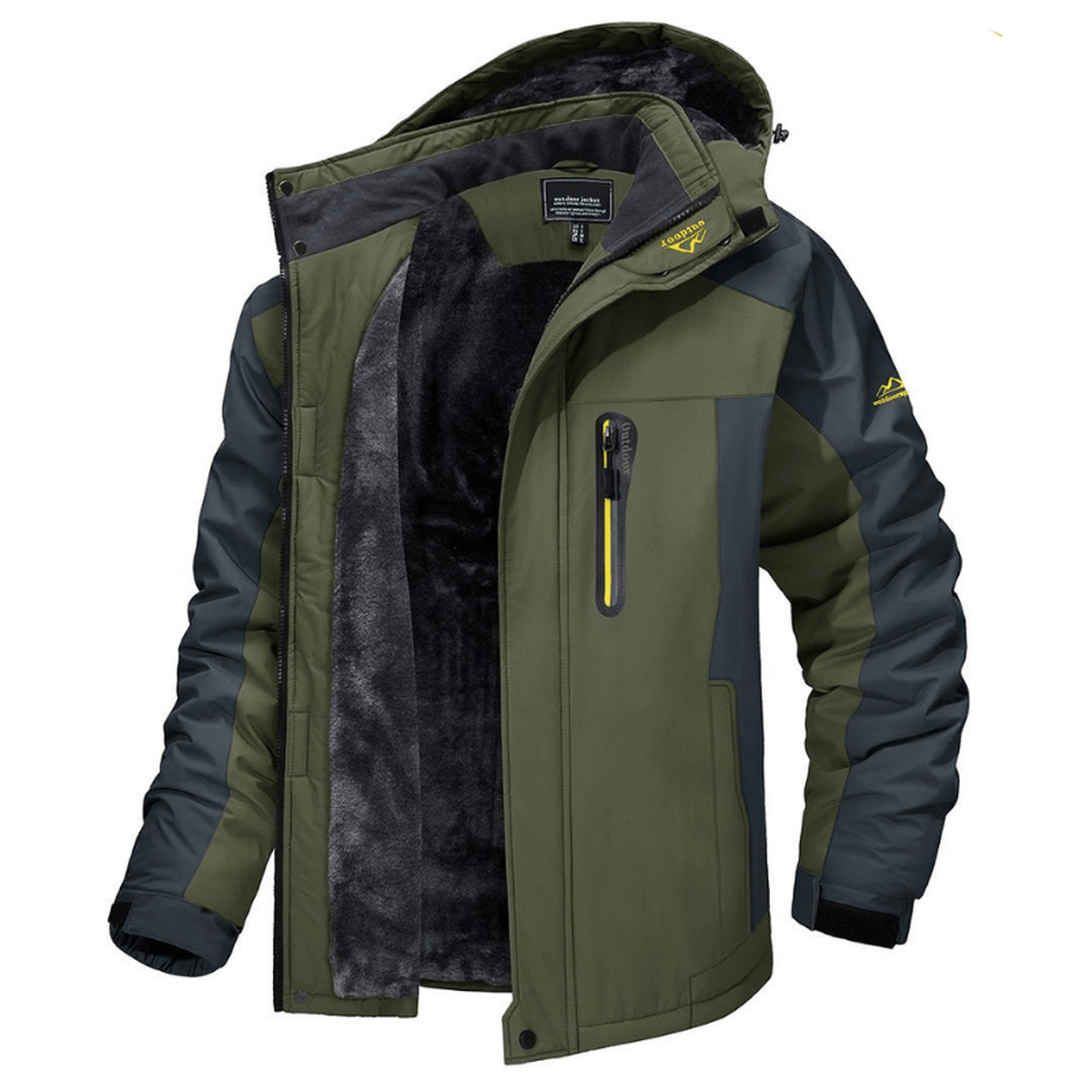 Winddichte Kleurblok Jas voor de Winter