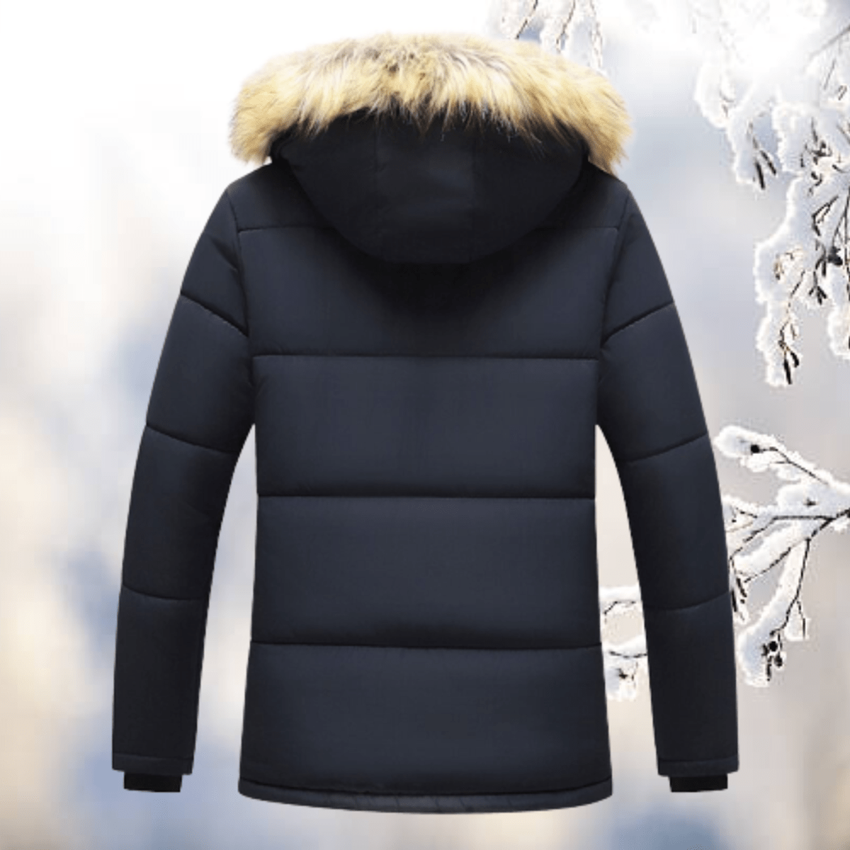 Winddichte Parka Met Bontkap Voor Koude Bescherming