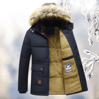 Winddichte Parka Met Bontkap Voor Koude Bescherming
