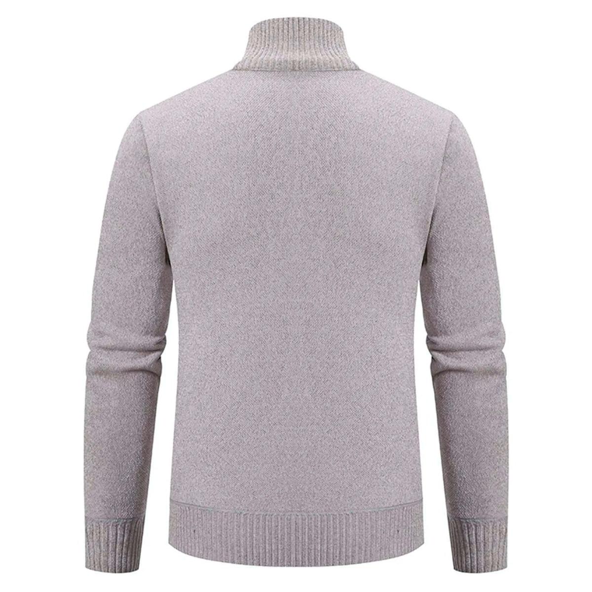 Wolblend Hoge Kraag Zip-Up Vest Voor Heren