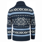 Wollen Gebreide Vest met Ritssluiting en Omgeslagen Kraag