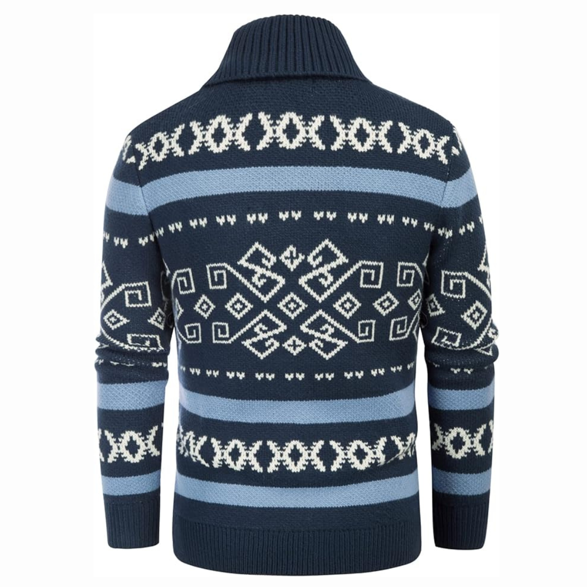 Wollen Gebreide Vest met Ritssluiting en Omgeslagen Kraag