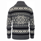 Wollen Gebreide Vest met Ritssluiting en Omgeslagen Kraag