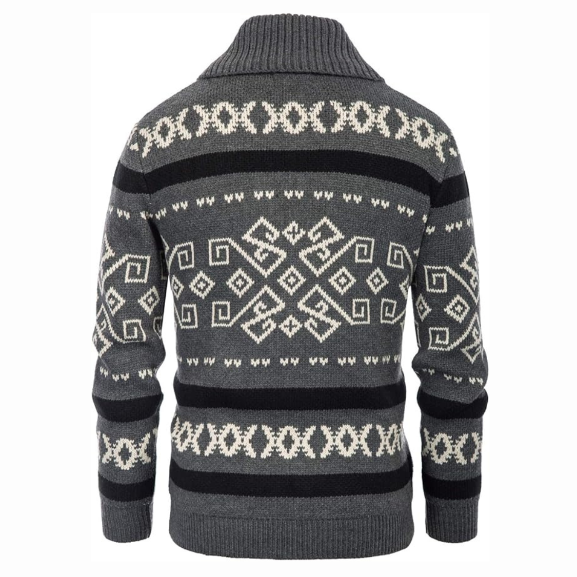 Wollen Gebreide Vest met Ritssluiting en Omgeslagen Kraag