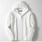 Wollen Kabelbrei Hoodie Vest voor Mannen