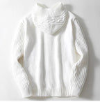 Wollen Kabelbrei Hoodie Vest voor Mannen