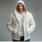Wollen Kabelbrei Hoodie Vest voor Mannen