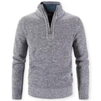 Wollen Mix Kwart Rits Trui Voor Mannen