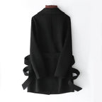 Wolmix Wikkelkraag Overjas voor Dames Met Getailleerde Pasvorm