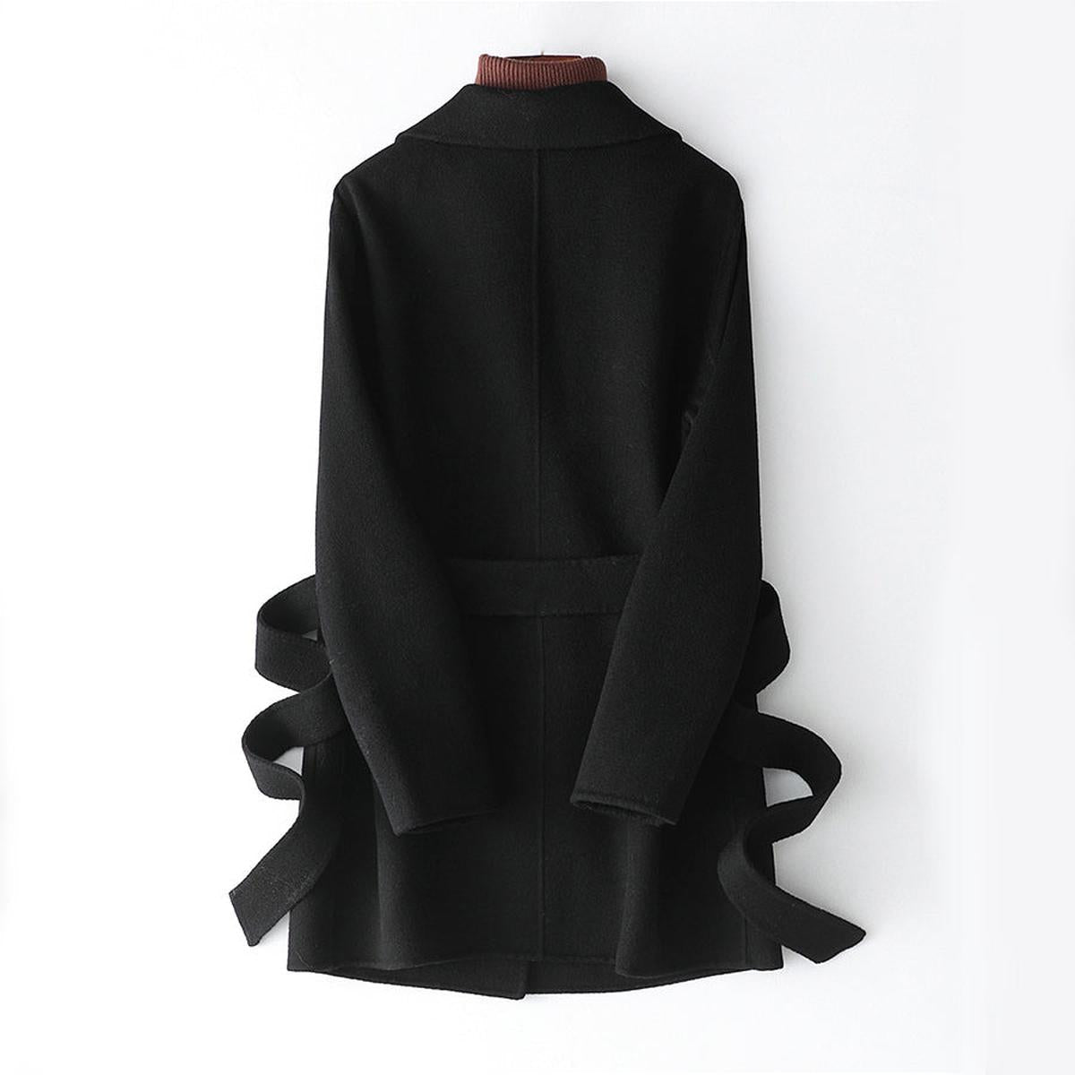 Wolmix Wikkelkraag Overjas voor Dames Met Getailleerde Pasvorm