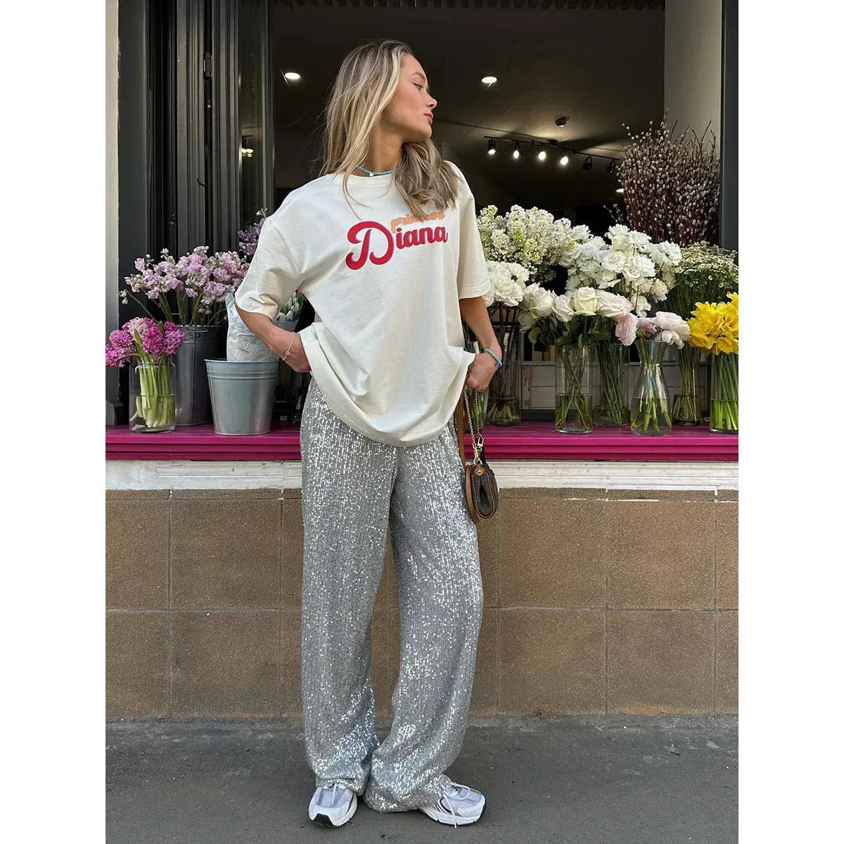 Zijden Paillettenbroek voor Feestelijke Gelegenheden