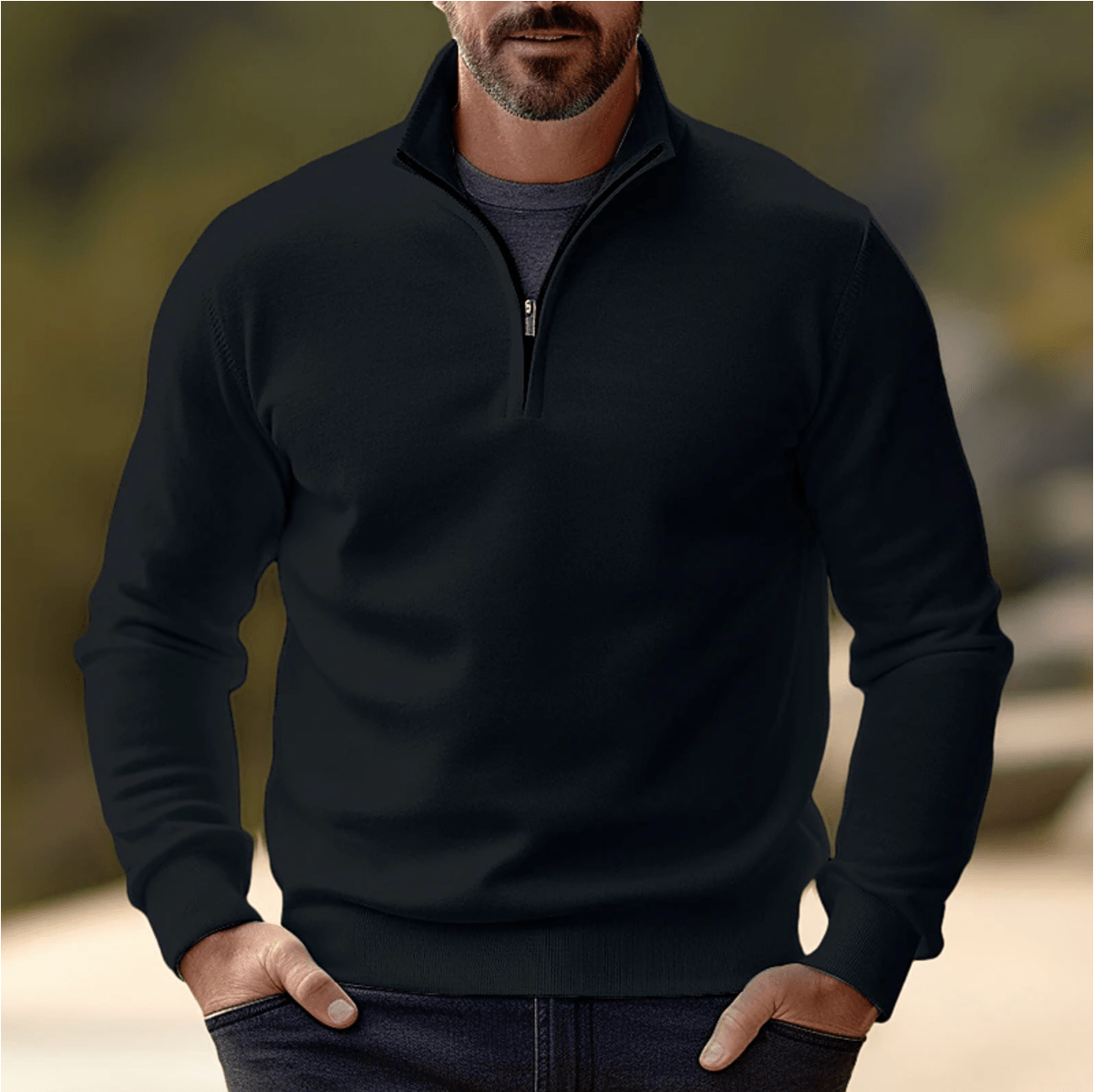 Ademend Half - Zip Trui Trui Voor Laagjes In Herfst En Winter - Harlett