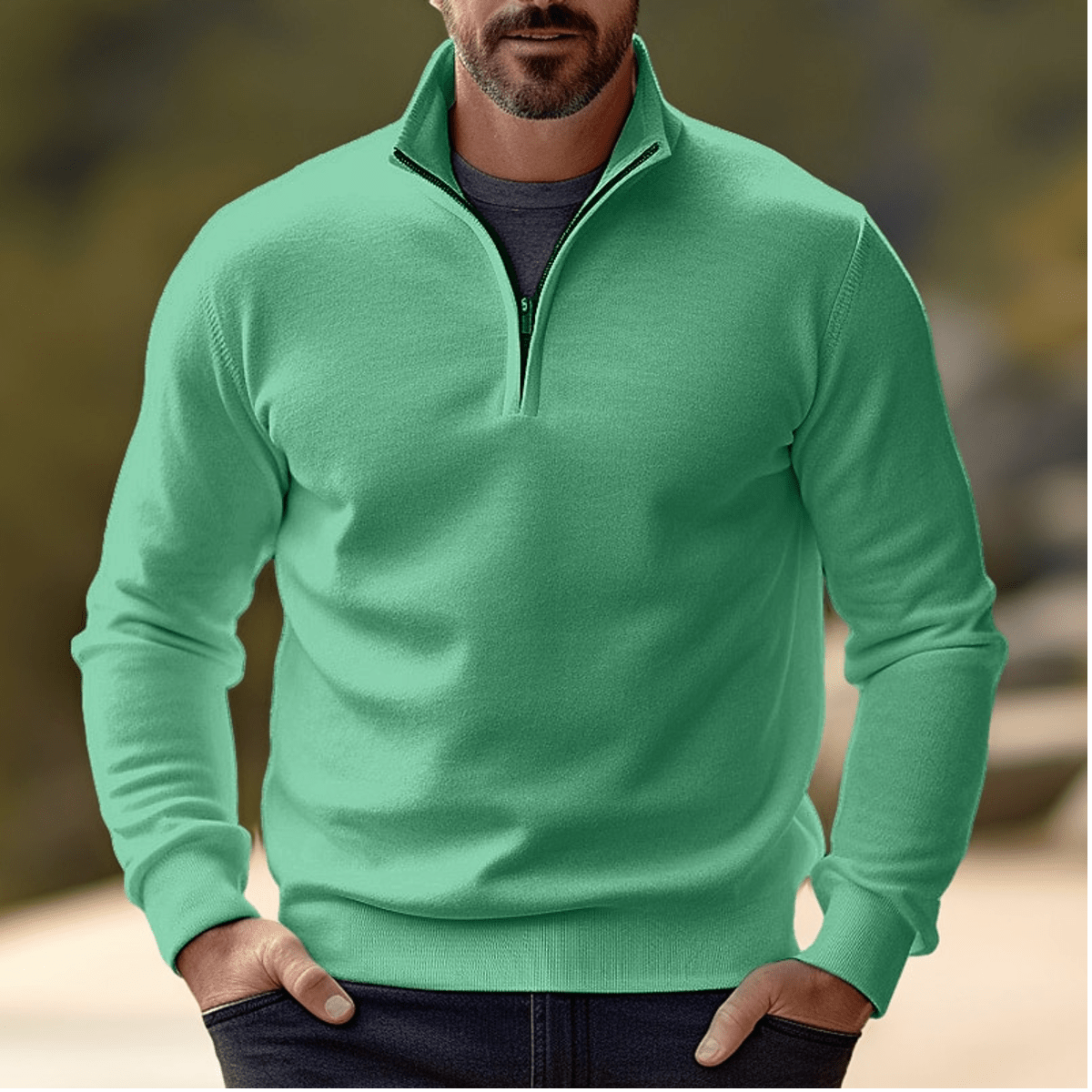 Ademend Half - Zip Trui Trui Voor Laagjes In Herfst En Winter - Harlett