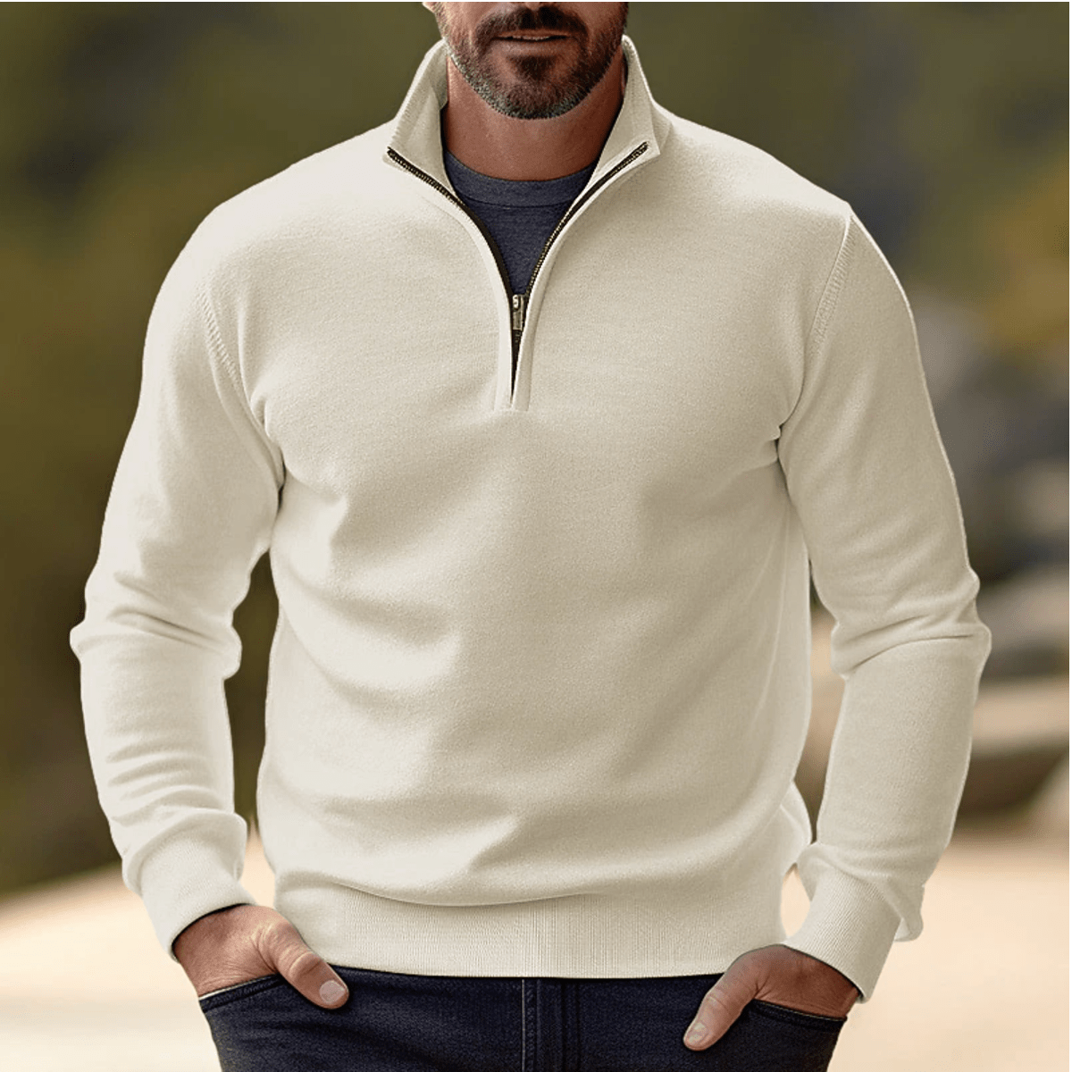 Ademend Half - Zip Trui Trui Voor Laagjes In Herfst En Winter - Harlett