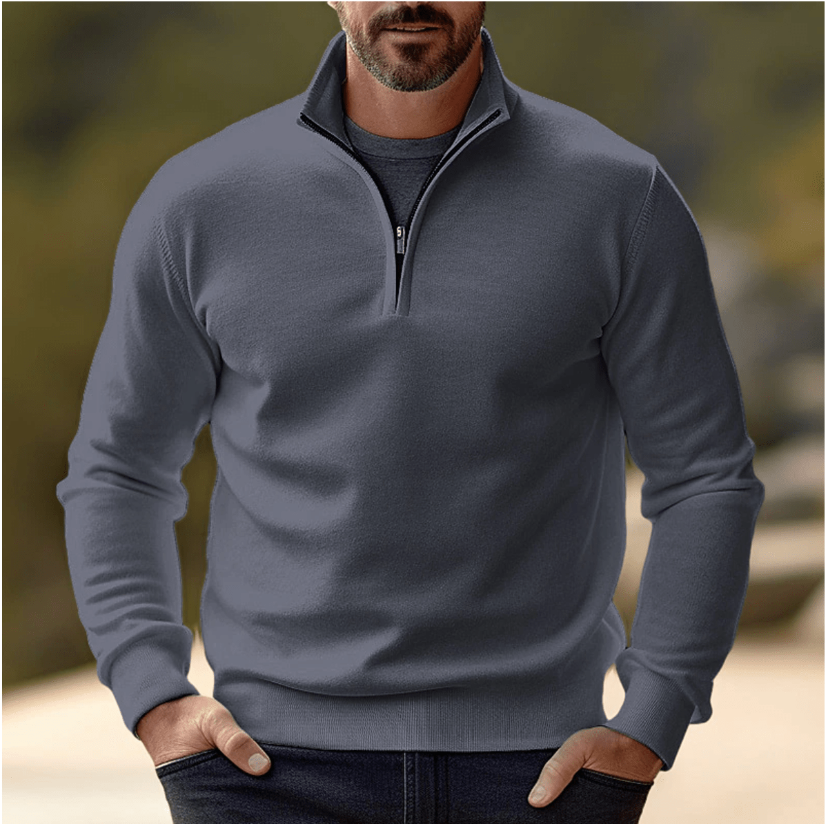 Ademend Half - Zip Trui Trui Voor Laagjes In Herfst En Winter - Harlett