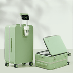 Aluminium Frame Hard Shell Koffer Met USB - Poort En Bekerhouder - Harlett
