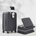Aluminium Frame Hard Shell Koffer Met USB - Poort En Bekerhouder - Harlett