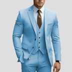 Beige Slim Fit Drie - Delig Pak Voor Mannen - Harlett