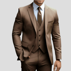 Beige Slim Fit Drie - Delig Pak Voor Mannen - Harlett