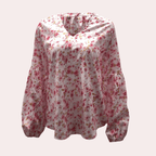 Bloemen V - hals Losse Blouse voor Dames - Harlett
