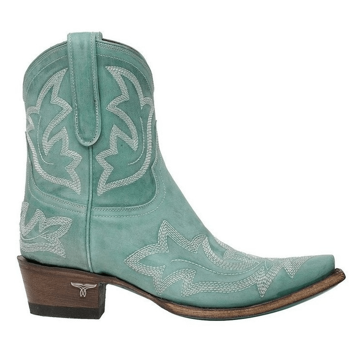 Borduurwerk Leer Cowboy Enkellaarsjes Voor Vrouwen - Harlett